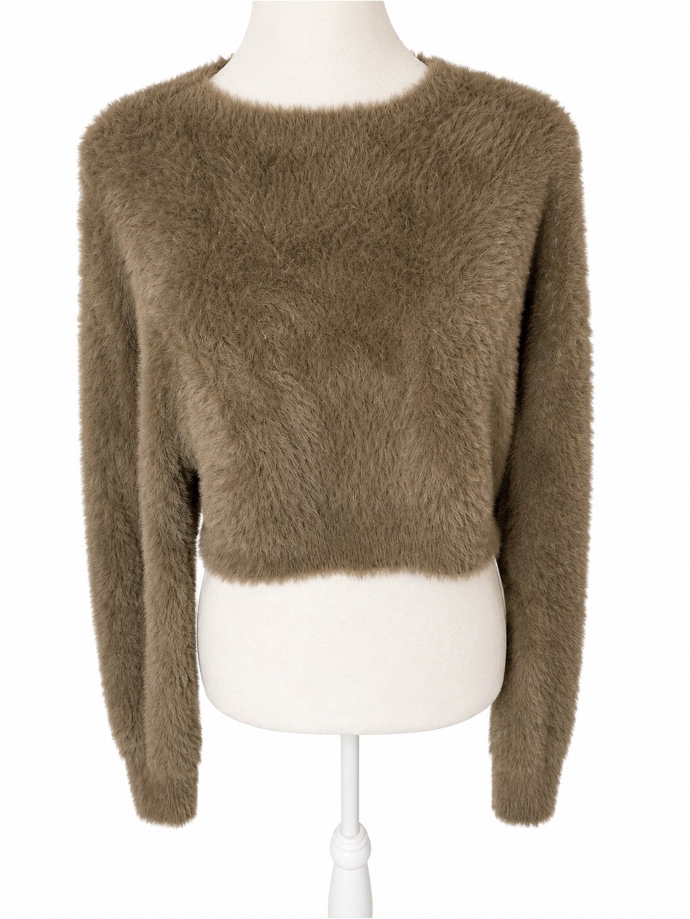 Miou Muse Fuzzy Cropped Sweater